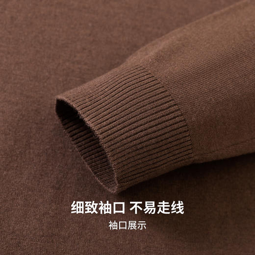 【含绵羊毛】圣得西男士羊毛混纺高密针织衫2025秋季保暖舒适新款毛衣 商品图9