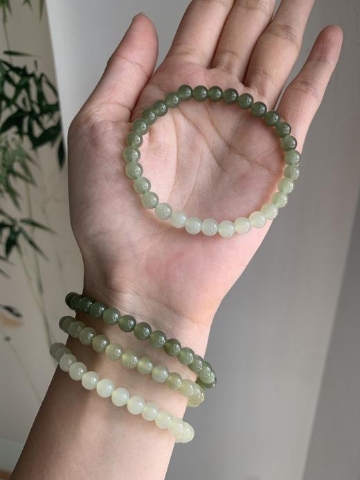 青白和田玉手链 中国风玉手串叠戴手链女士礼物MEMORA诗普琳NB101601、NB006304 商品图8