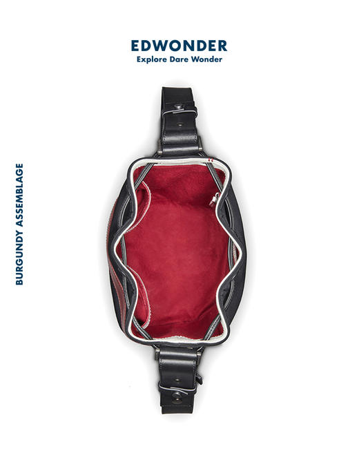 EdWxBA 爱德华 潜水料拼皮水桶包轻便防水侧背包(S) 商品图4