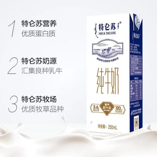 【自营】蒙牛特仑苏纯牛奶250*12盒整箱 商品图3