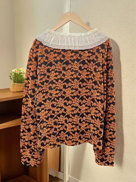 7.30秒杀~NO退【超值特卖】植绒提花长袖上衣（缺一粒扣）-喜出 商品图2