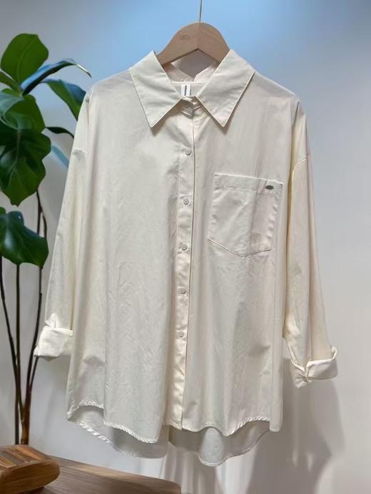 7.30秒杀~NO退【超值特卖】米色翻领棉衬衫防晒衬衫（微脏）-喜出 商品图1
