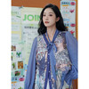 两三事蓝调梦境2025夏季新款森女风印花布拼接绑带薄款衬衫女宽松 商品缩略图1