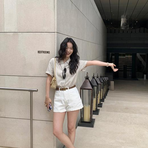 南法假日棉麻衬衫，麻混纺透气不闷，折边袖口、自由随意 商品图5