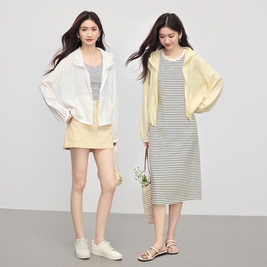 【周末秒杀】熙世界100%莱赛尔防晒短外套女薄款遮阳天丝开衫上衣2025夏季新款 商品图2