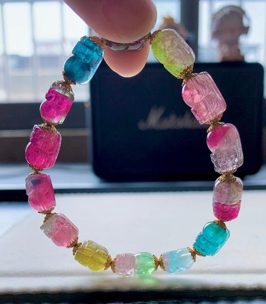 单圈貔貅西瓜碧玺手串 商品图5