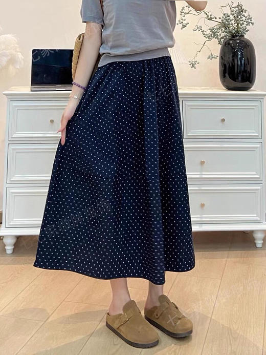 FXA25731 之禾高腰波点半裙 商品图0