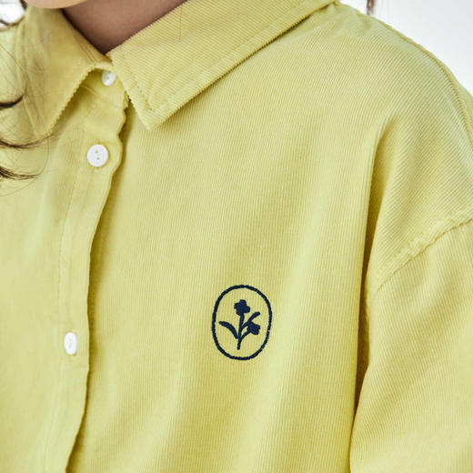 棵初2025年秋季新款亲子中大女童灯芯绒衬衫纯棉复古微宽松上衣 商品图3