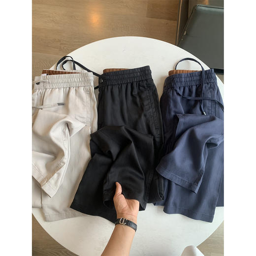 意式高奢！2025亚麻天丝莱赛尔混纺男士垂坠柔软百搭休闲裤！ 商品图1