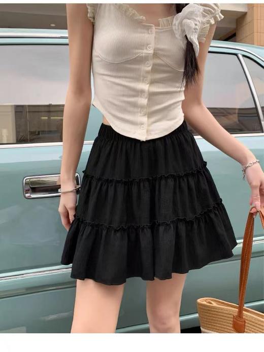 7.7清货，能接受不退拍【超值特卖】木耳边甜美蛋糕裙短裙-喜出 商品图3