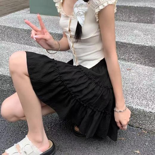 7.7清货，能接受不退拍【超值特卖】木耳边甜美蛋糕裙短裙-喜出 商品图1