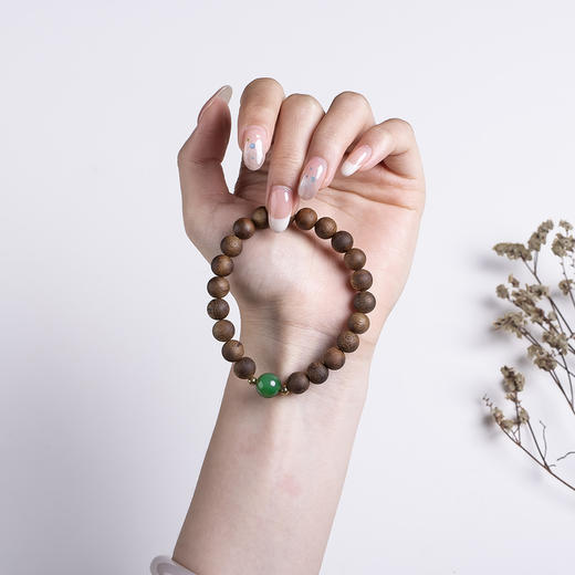 XY0496沉香+碧玉手串 商品图6