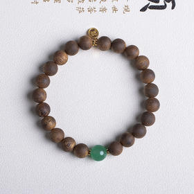 XY0493沉香+非洲翠财富满满手串