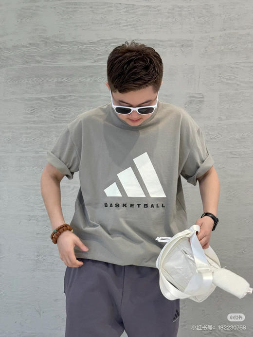 A.D BASKETBALL 复古宽松休闲短袖T恤 TX577 商品图1