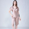 丁摩桑蚕丝家居服套女夏真丝睡衣两件套短袖AL2007A 商品缩略图1