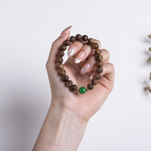 XY0496沉香+碧玉手串 商品图7