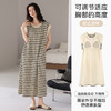 雀说带胸垫睡裙女士夏季无袖背心家居服夏款纯棉大码休闲连衣裙可外穿AL42001 商品缩略图8