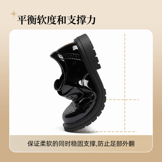 ANNIL/安奈儿男女童百搭休闲耐磨素面胶粘休闲皮鞋HM5302475 商品图3