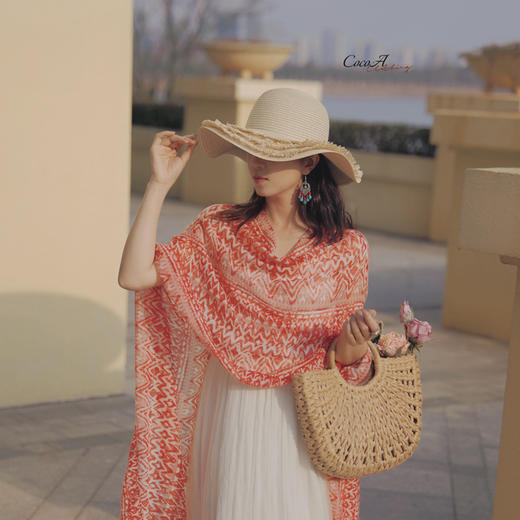 雀说 旅游穿搭防晒披肩外搭轻纱 S1785 商品图10