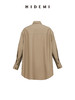 HIDEMI 豆沙青绿工装感口袋廓形极简衬衫 商品缩略图4