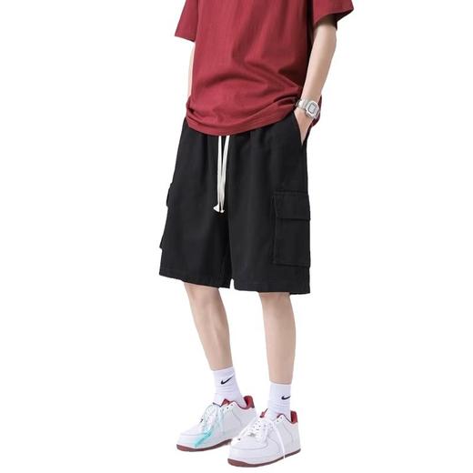 任选2件【59元秒杀价❗️美式男生休闲裤】经典款式设计，宽松版型简单易搭，遮肉显瘦不挑腿型，工装五分裤男潮流卡其色男款短裤L 商品图4