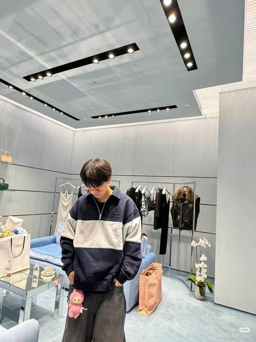 MM 明星同款 25秋冬新款拼色廓形半拉链卫衣 特惠 Z-15535 商品图6