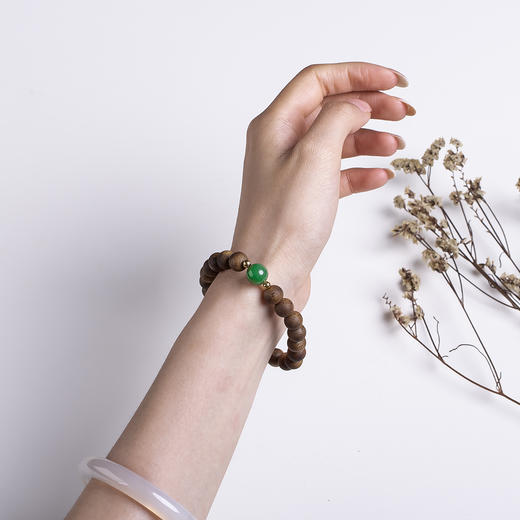 XY0496沉香+碧玉手串 商品图8