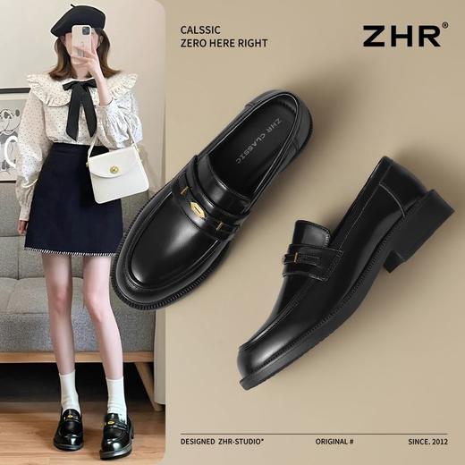 ZHR则则英伦小皮鞋2025新款学院风气质乐福鞋一脚蹬单鞋女鞋复古 商品图0