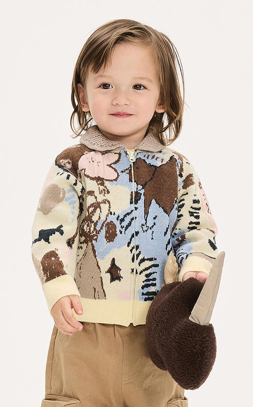 jnby  25年秋款   短款开襟毛衫  YP8311310 商品图3