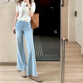 「自」全新升级【铂金会员183/天猫239/差价56】(04037)洛诗琳莱赛尔夏季薄款牛仔裤2025夏季新款直筒显瘦微喇裤