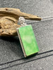 【FC0080】18K金镶嵌翡翠飘绿无事牌吊坠 玉质细腻 节约大气 商品缩略图0