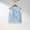 西子/【苍苍牡丹】14姆米桑蚕丝非遗剪花新中式牡丹蓝色马甲/MJZY276 商品缩略图2