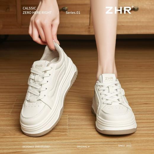 ZHR则则厚底增高小白鞋2025春新款轻便显瘦运动百搭休闲显高女鞋 商品图3