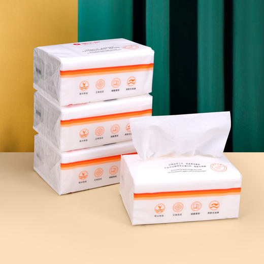 喇叭花300张抽纸餐巾纸家用实惠装卫生纸巾擦手纸面巾纸商用四层 商品图1