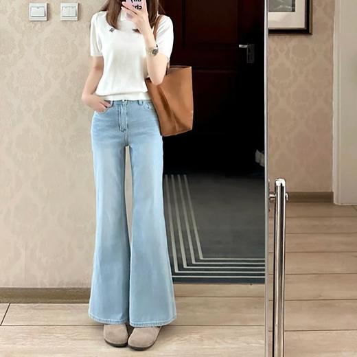 「自」全新升级【铂金会员183/天猫239/差价56】(04037)洛诗琳莱赛尔夏季薄款牛仔裤2025夏季新款直筒显瘦微喇裤 商品图2