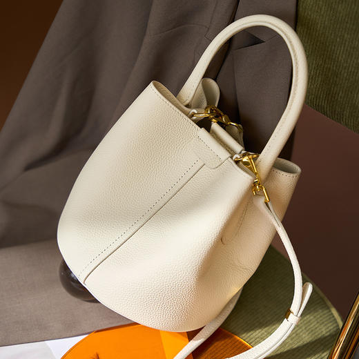 丁摩 【高品质】头层牛皮包包新款包包女包斜挎包夏高级感真皮手提包水桶5ZF-2269 商品图3