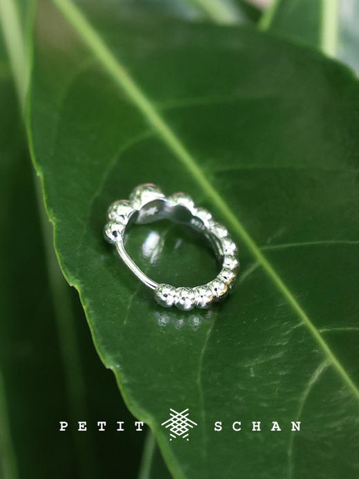 3000积分兑换 PETIT SCHAN小闪 大珠小珠落玉盘   925银圆珠耳环 商品图2