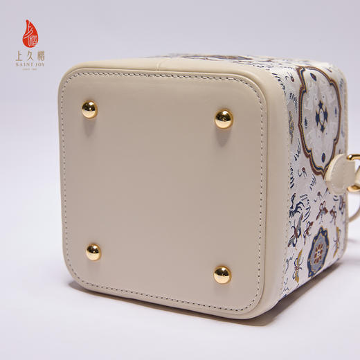 SAINTJOY/上久楷 新中式宋锦女士拎包腋下包鹤鹿同春柿蒂纹BWS25A0101 商品图4