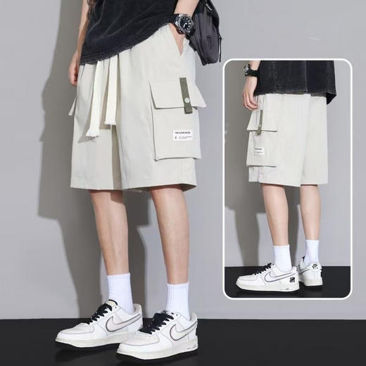 任选2件【59元秒杀价❗️港风工装休闲裤】经典款式设计，宽松版型简单易搭，遮肉显瘦不挑腿型，工装五分裤男潮流速干男款短裤L 商品图2