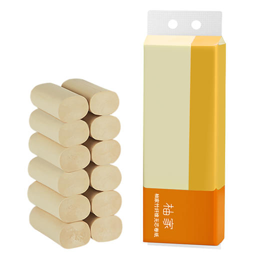 【50积分+37.9元】柚家 竹纤维无芯卷纸(家庭装) 48卷/箱 撕拉无粘连 商品图1