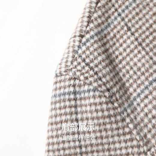 【英伦风】圣得西英伦风羊毛外套2025秋新款经典千鸟格复古上衣 商品图8