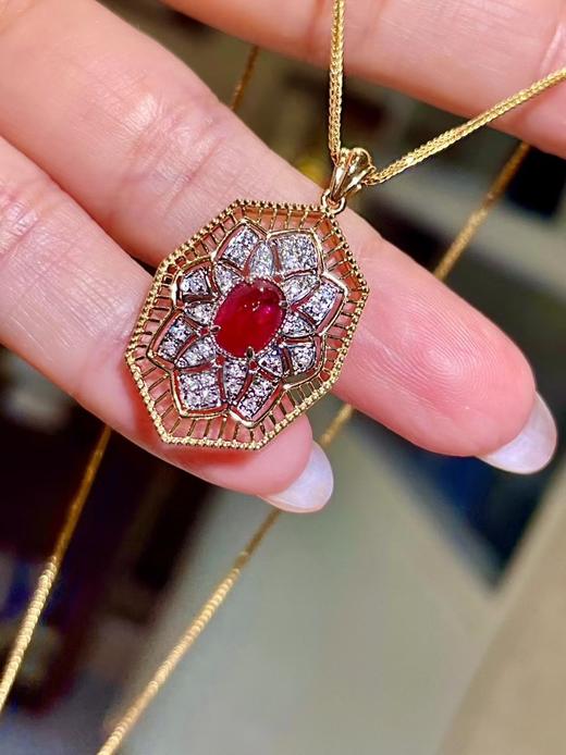 1.13ct素面红宝石吊坠 商品图2