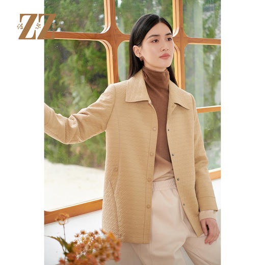 佐尔美经典纯色老钱风简约风衣外套上衣女E33FZ13 商品图1