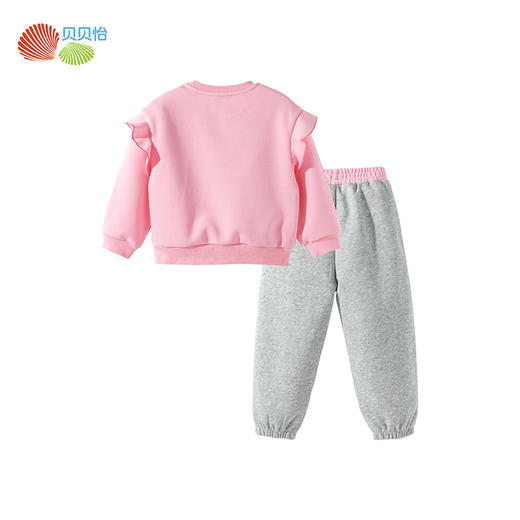 贝贝怡春秋季新款女童卫衣套装棉弹舒适运动休闲卫衣卫裤两件套ZB3ET016 商品图4