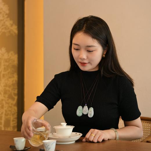 【茶香器韵】  翡翠 灵芝如意挂坠  古风雅致  3款合集 称心如意 商品图1