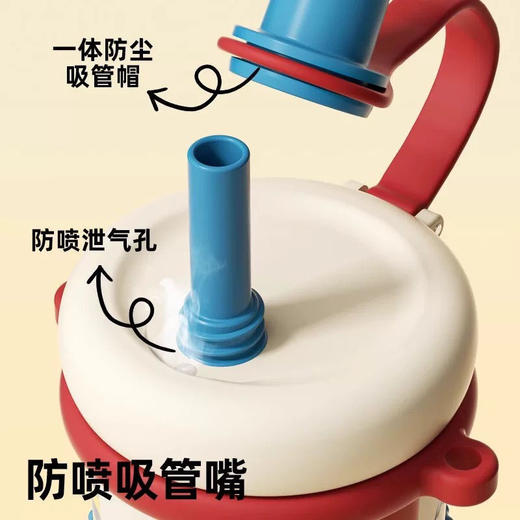 【开学季 | 新装备】花伴森保温杯大容量吸管水杯子2025新款bablov gogo吸管保温杯复古款 商品图2