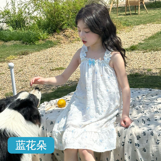 【YW】无忧购49元2件女童装可爱甜美碎花吊带连衣裙度假风沙滩裙（截单后3-5天发货) 商品图5