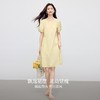 【07/30新品6.5折】熙世界淡人穿搭法式泡泡袖圆领连衣裙女夏季独特漂亮黄色宽松裙子 商品缩略图2