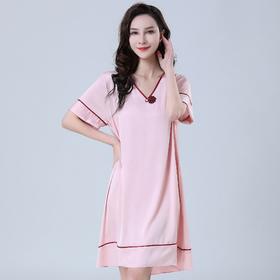 雀说睡衣大码女士夏季冰丝睡裙女夏天家居服AL260B