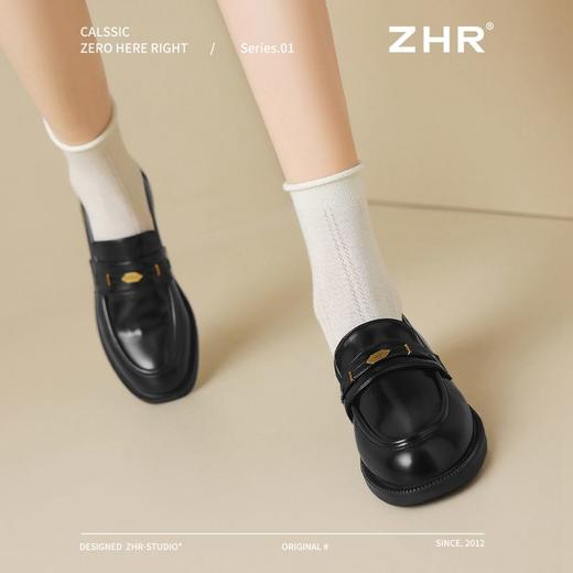 ZHR则则英伦小皮鞋2025新款学院风气质乐福鞋一脚蹬单鞋女鞋复古 商品图3